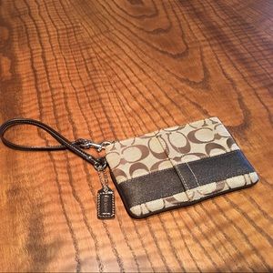 Coach signature wristlet