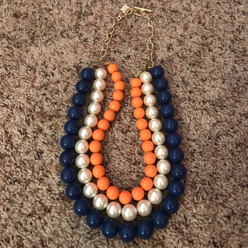 Tri-color beaded necklace