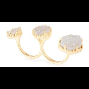 Kendra Scott Naomi Double Ring in Iridescent Drusy