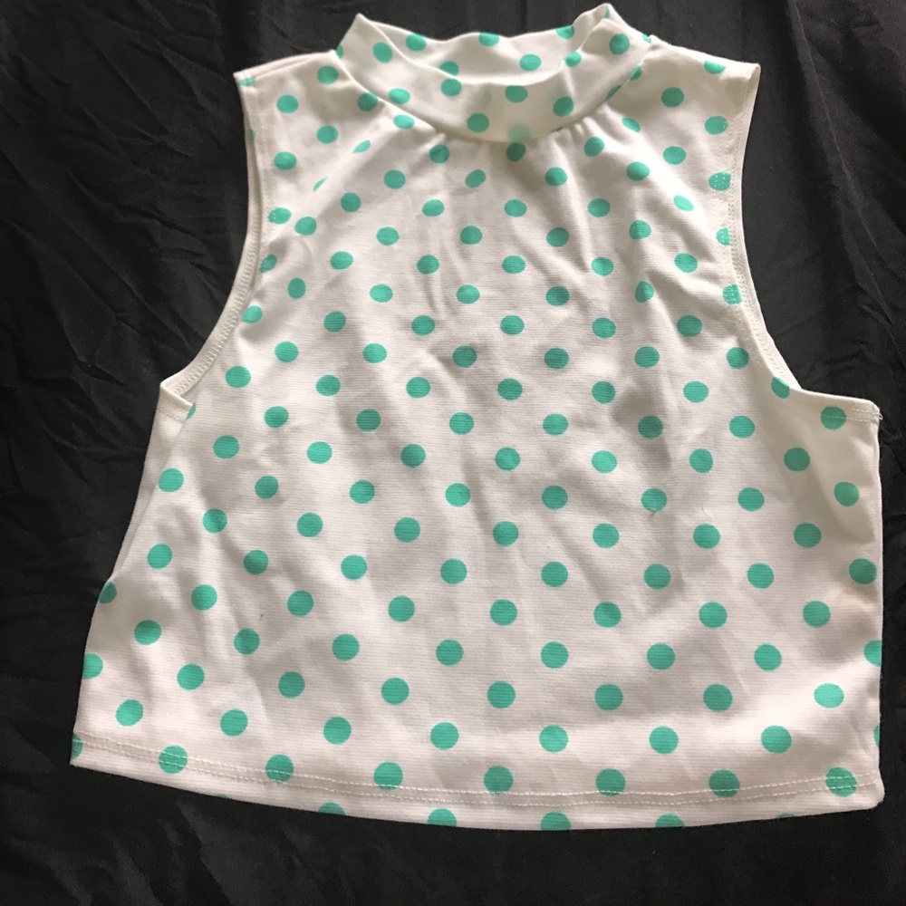 Real polka dot crop top