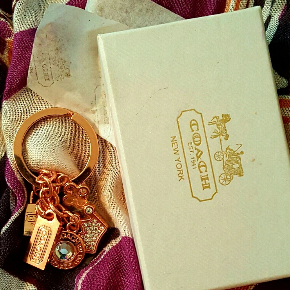 Gorgeous Coach Rose Gold Keychain!