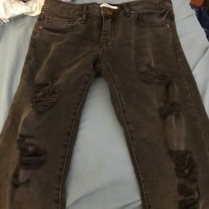 Distressed Black Jeans