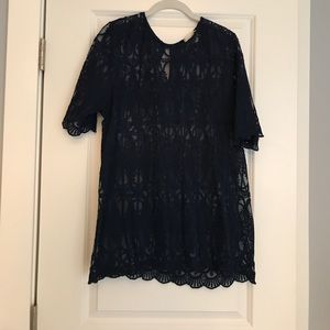 Anthropolgie's en Elle. Lace tunic. Size 14.