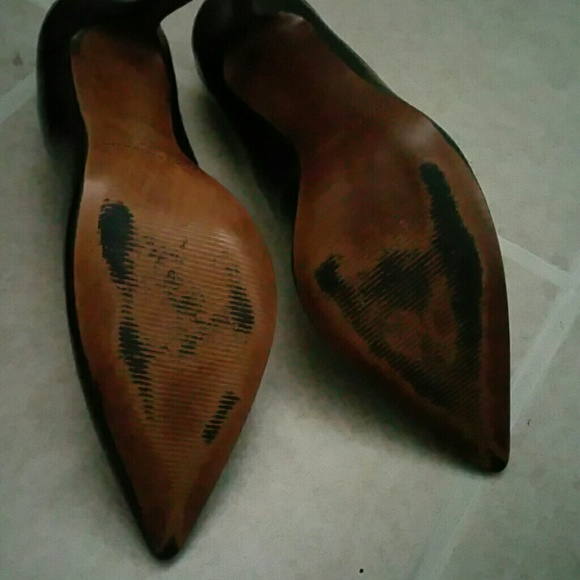 Black Leather Heels. - Picture 4 of 4