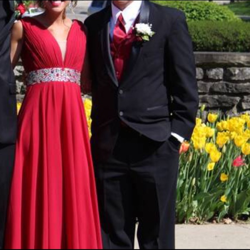 Darker red Prom dress