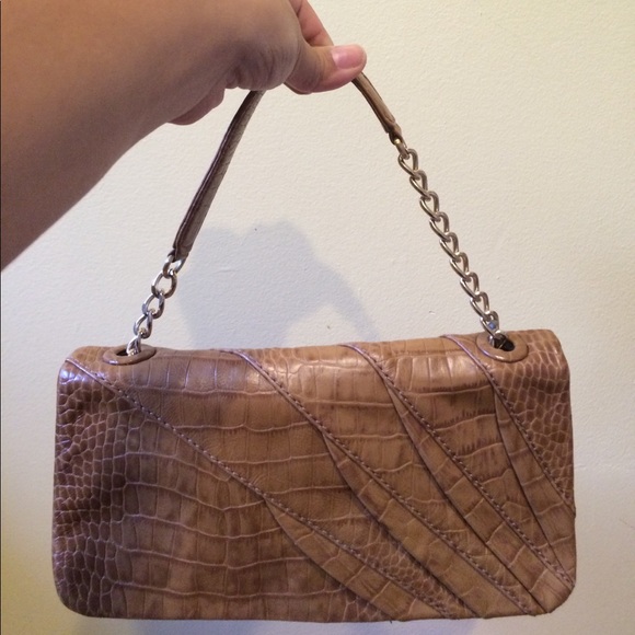 Tahari Bags Tahari Womens Python With Gold Chain Clutchpurse Poshmark