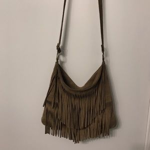 Tan Fringe Crossbody Purse