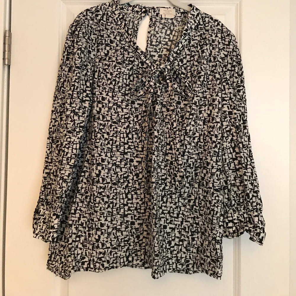 Kate Spade tunic w/ bow detailed neckline. Size 12