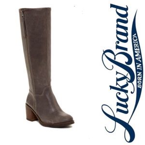 Lucky Brand Wide calf gray boot sz 8 NIB