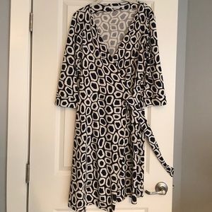 DVF silk wrap dress. Size 14.
