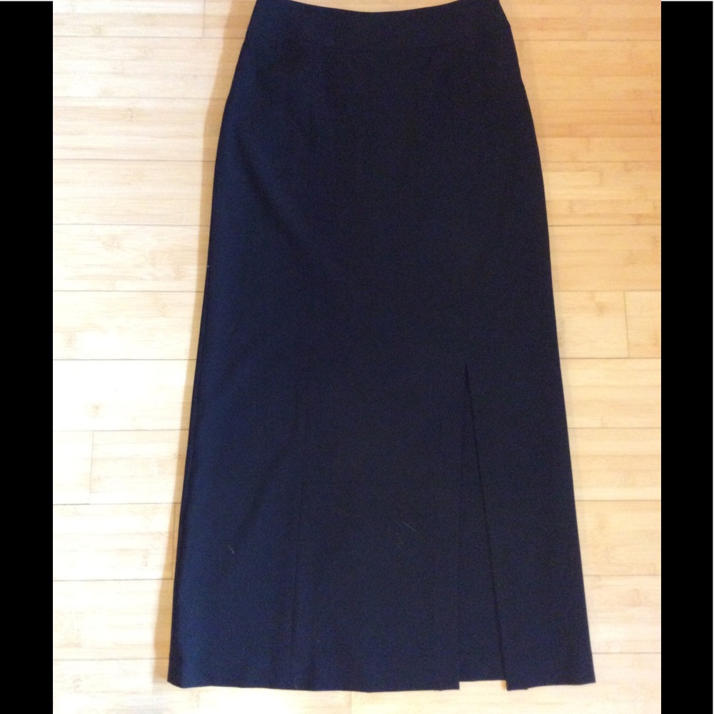 Classic black full length business skirt