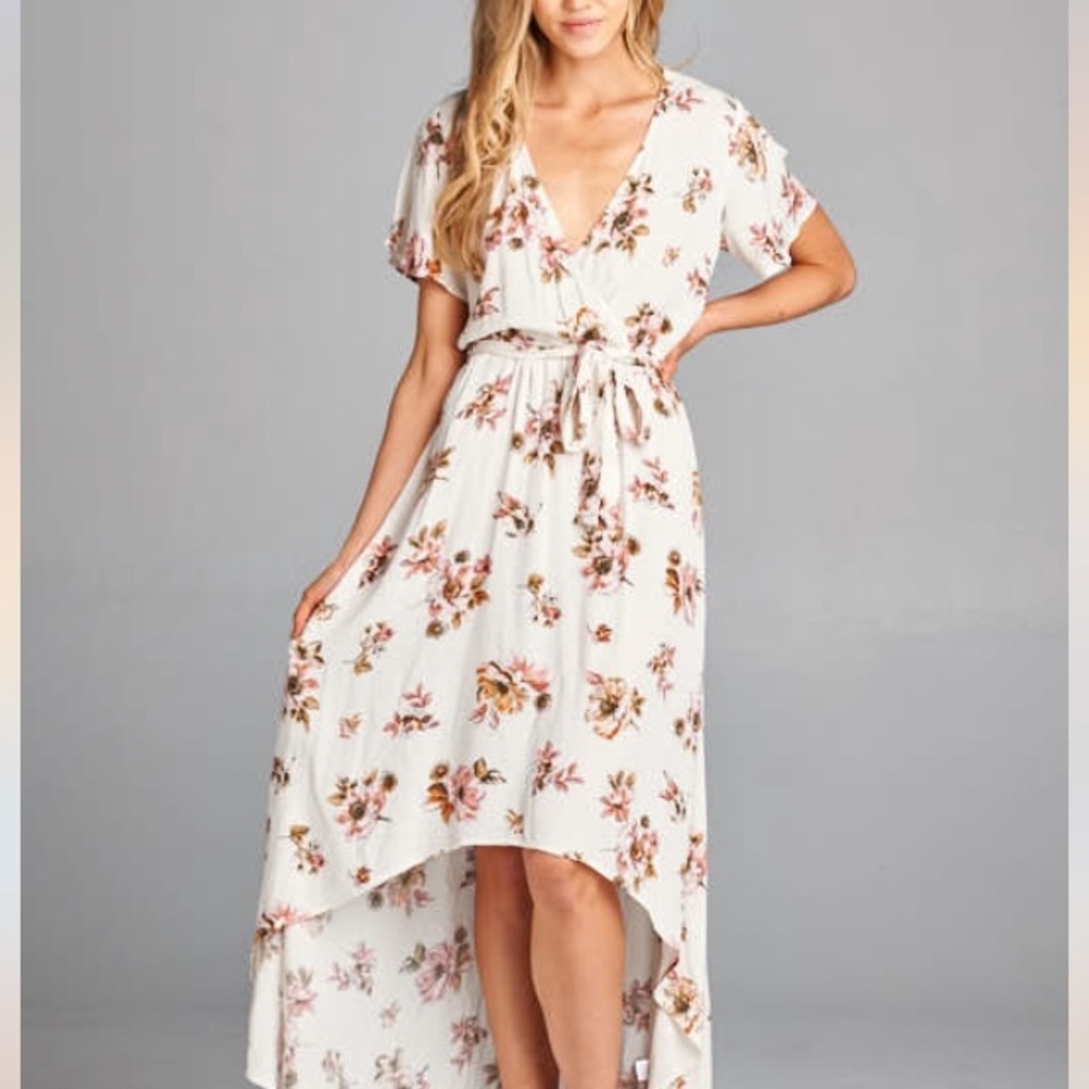 Floral high-low Dress