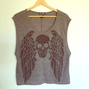 HOT TOPIC, Skull T-shirt XS