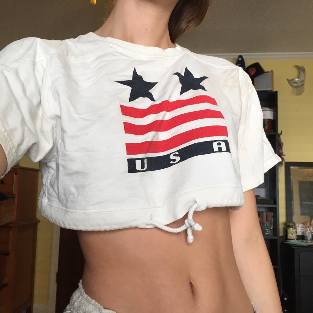 ❌SOLD❌USA Crop Top