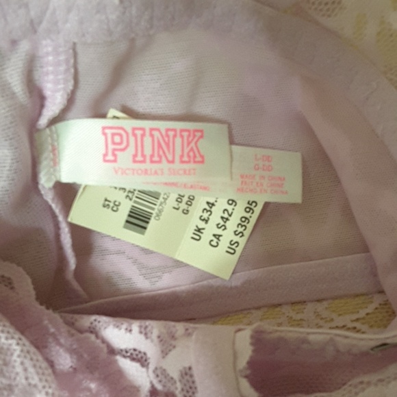 NWT PINK VICTORIA'S SECRET LG D-DD LACE BRALETTE - Picture 5 of 8