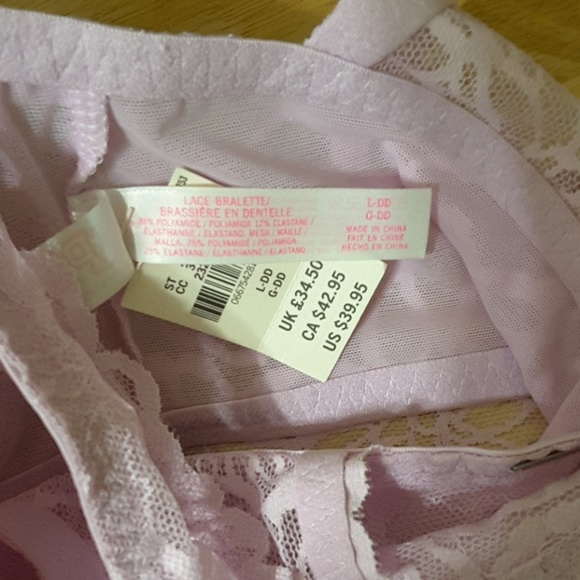 NWT PINK VICTORIA'S SECRET LG D-DD LACE BRALETTE - Picture 6 of 8