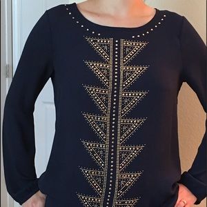 Francesca's collection navy shirt