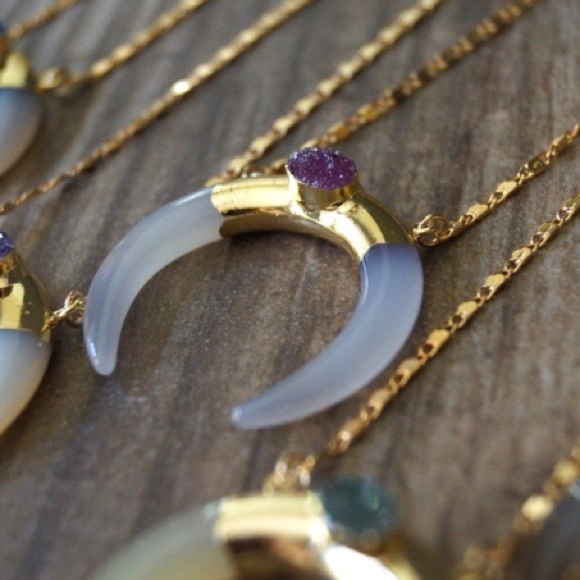 Last One! {Function&Fringe} Boho Horn Necklace - Picture 6 of 7