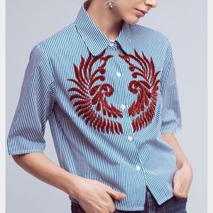 Hemant & Nandita button down blouse
