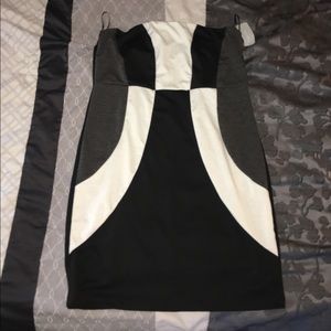 New forever 21 strapless color block dress