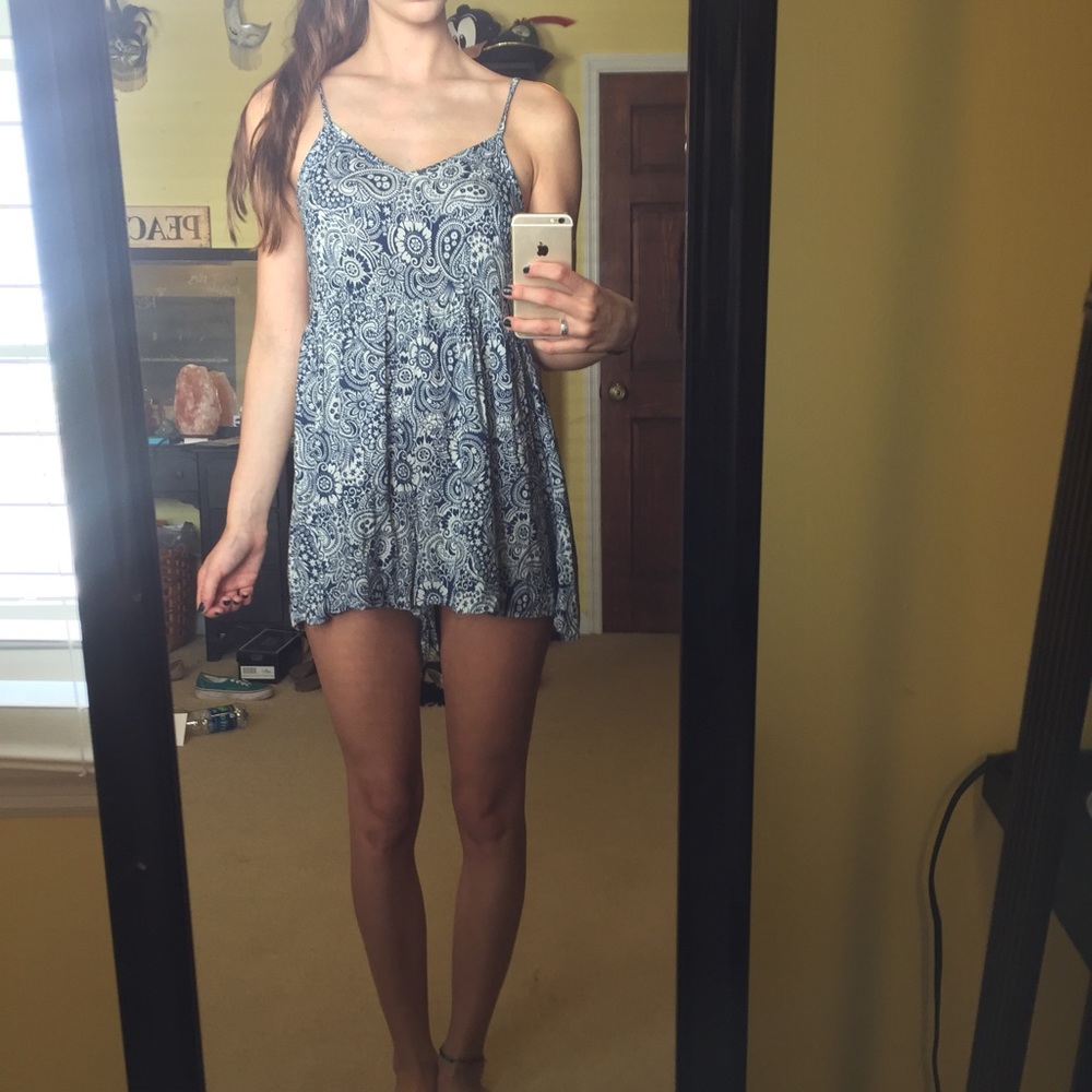 ❌SOLD❌Blue print romper
