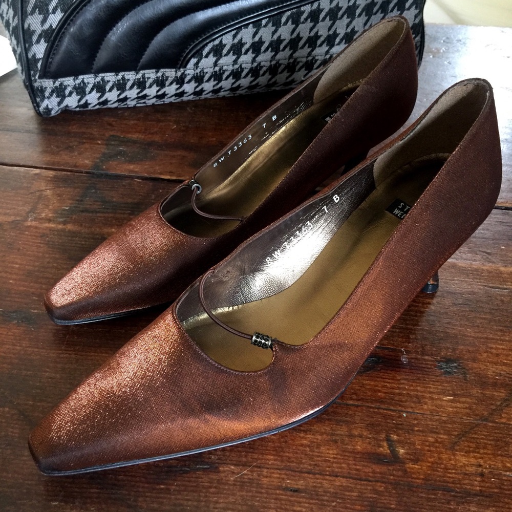 Stuart Weitzman Brown Irridescent Heels
