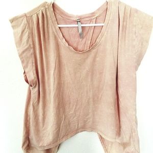 Washed Out Orange Crop with Open back