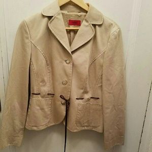 Hugo Boss women blazer in light tan color