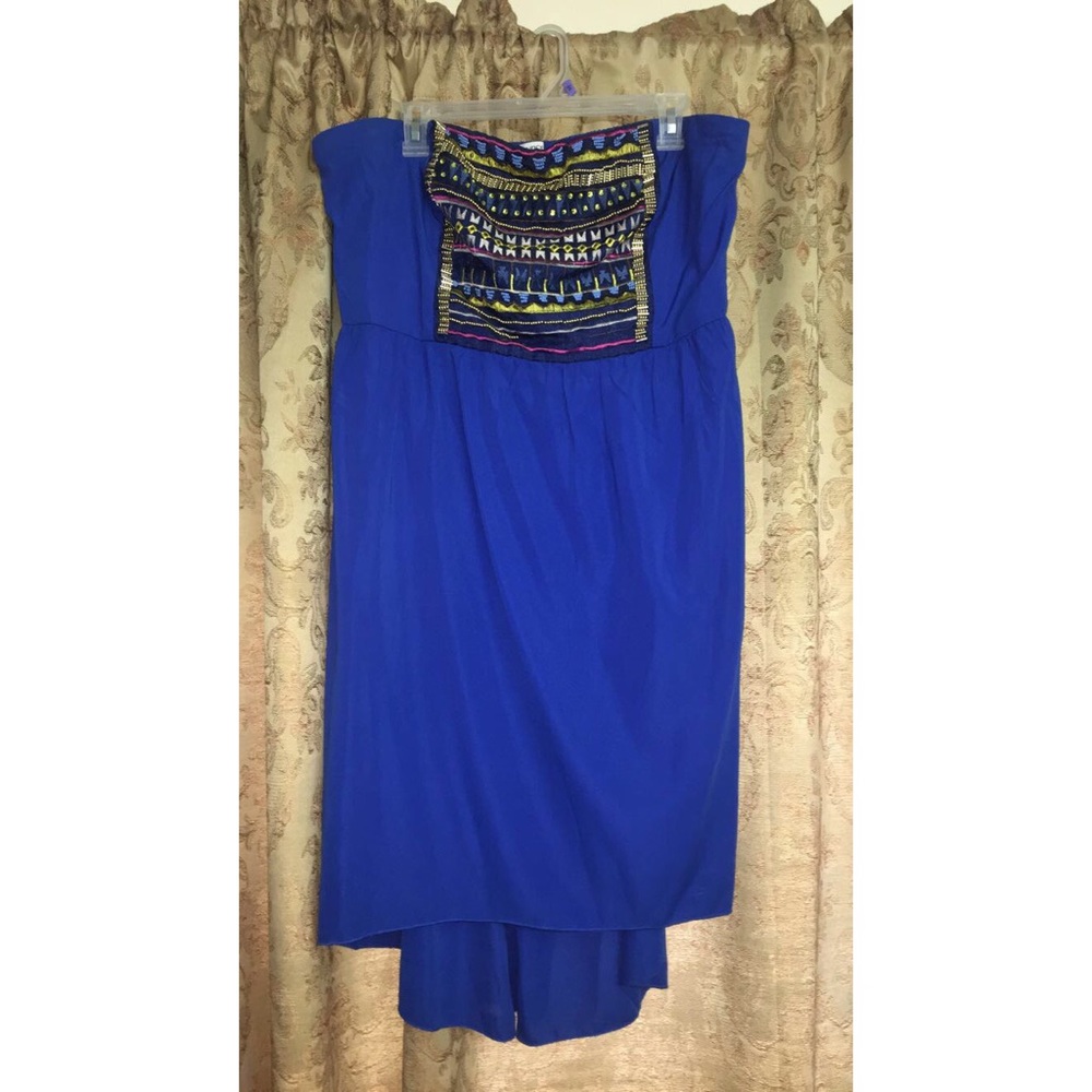 A strapless sun dress