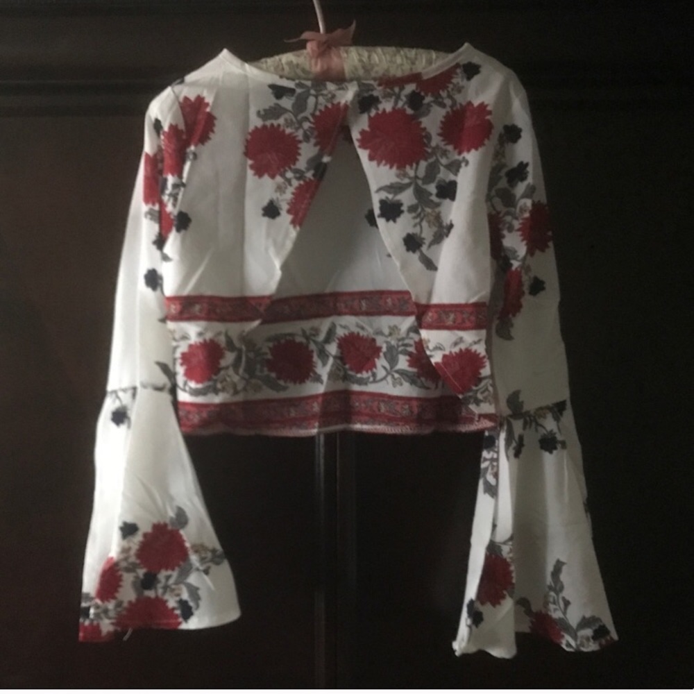 🦋 RED & WHITE FLORAL JUMPSUIT SET - Picture 7 of 8