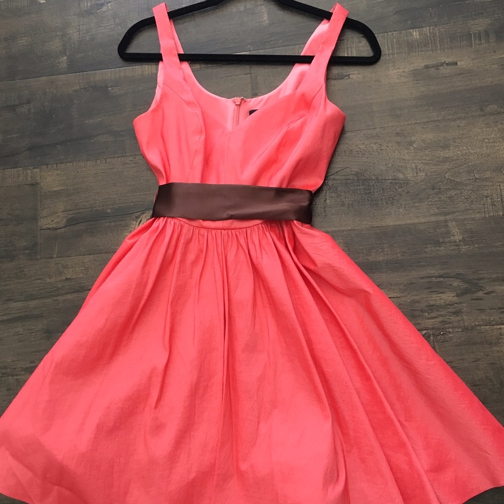 NWOT Aqua coral vneck bridesmaids/cocktail dress