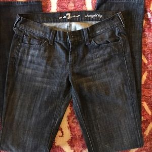 7 FOR ALL MANKIND Black 🖤 Denim Straight Leg Sz28