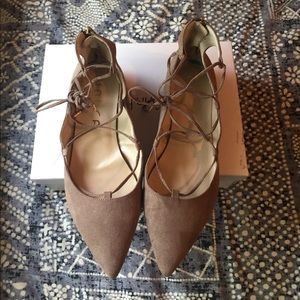 Like New Suede lace flat