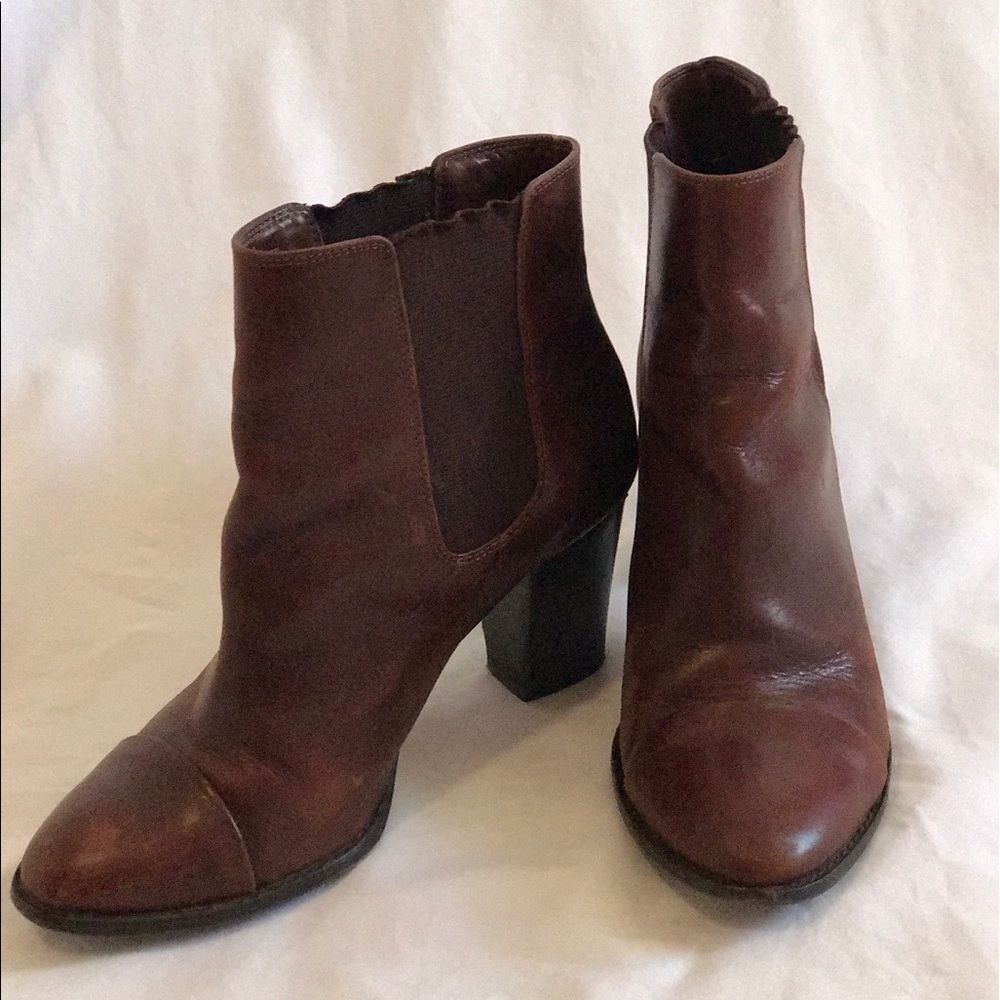 BLACK | saks fifth avenue brown leather bootie