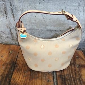 NWOT Dooney Bourke polka dot bucket bag
