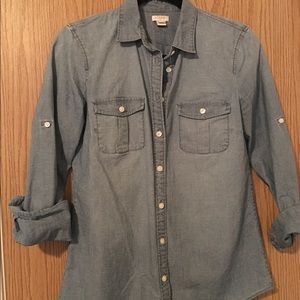 Chambray button-down top
