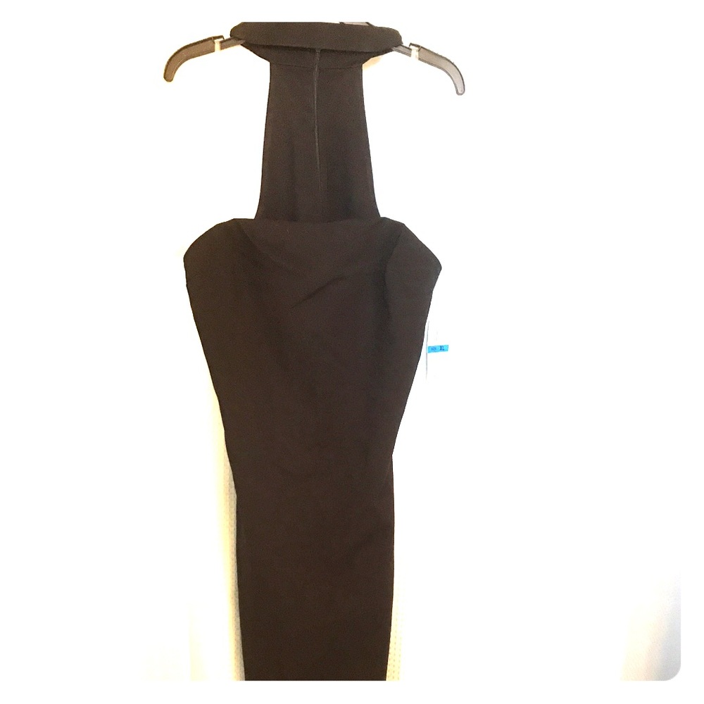 GB -- black choker mid-calf cocktail dress. NWT!