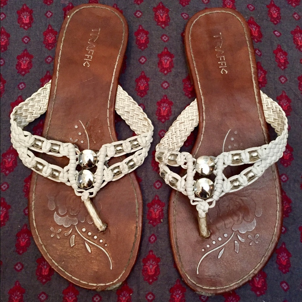 White sandals