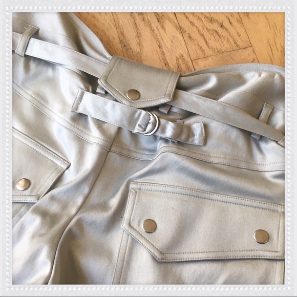 Silver Pleated Culottes NWT - Picture 2 of 7