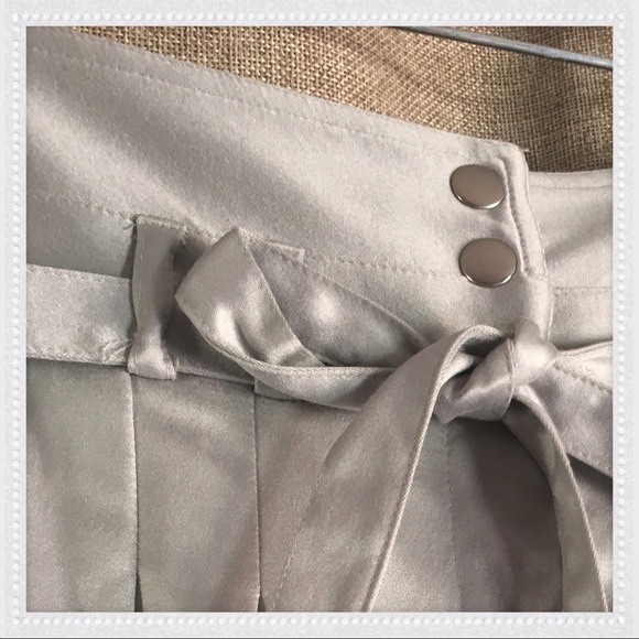Silver Pleated Culottes NWT - Picture 6 of 7