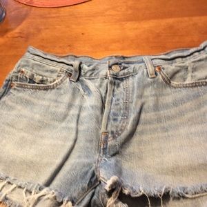 Levi's Distressed Denim Cut-Off Shorts!