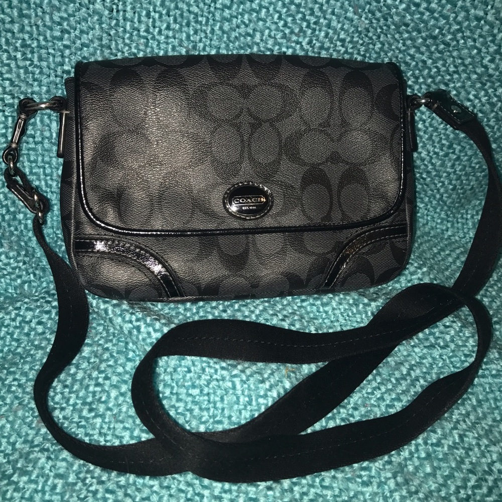 SOLD Coach Black Small Cross-body.