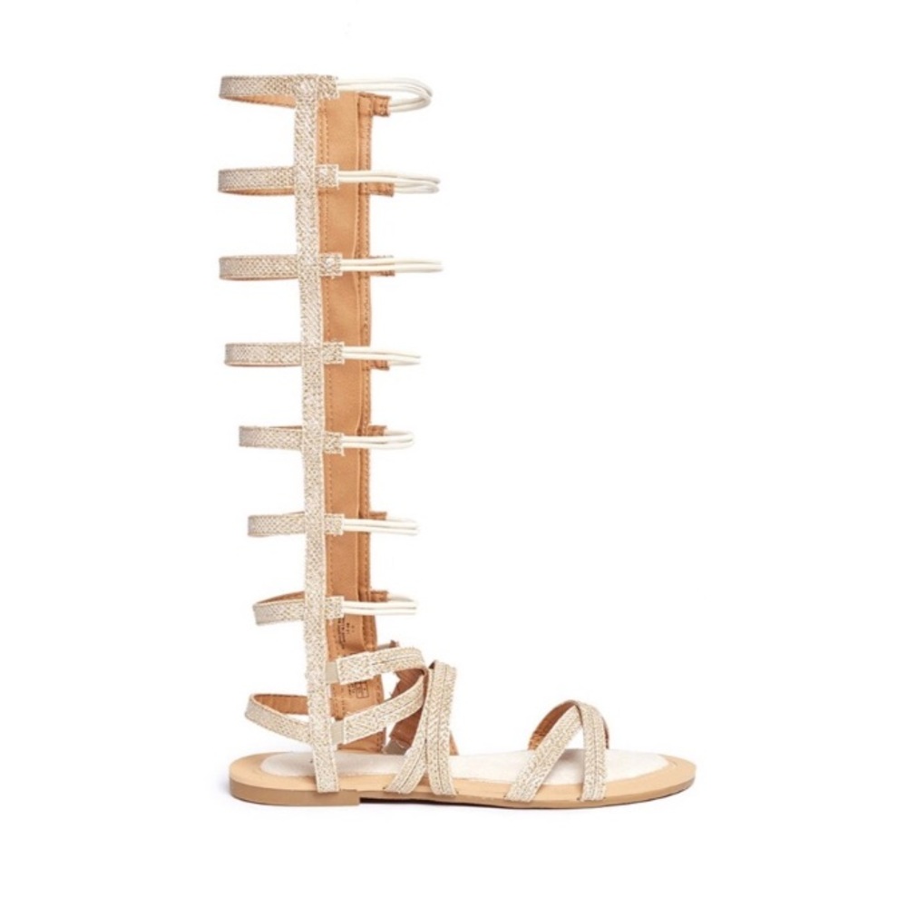 Stuart Weitzman Gold Gladiator Sandal, 5/6 - $40!!