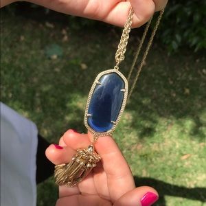Kendra Scott Rayne Necklace in Navy Cat's Eye