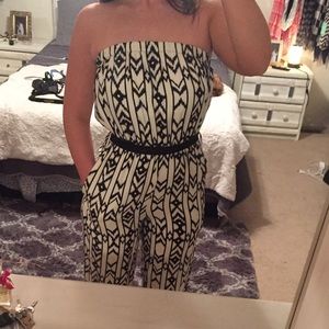 Black and white jumpsuit