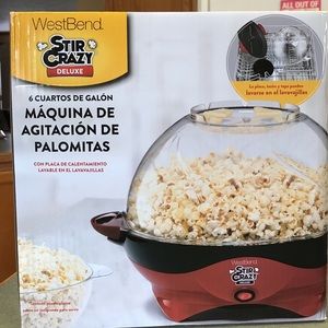 Stirring popcorn machine