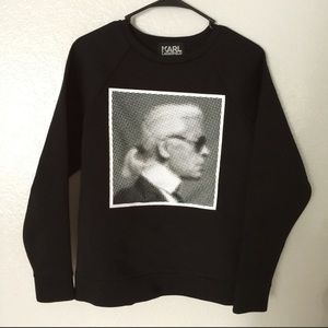 Black lagerfeld sweatshirt LAST CHANCE