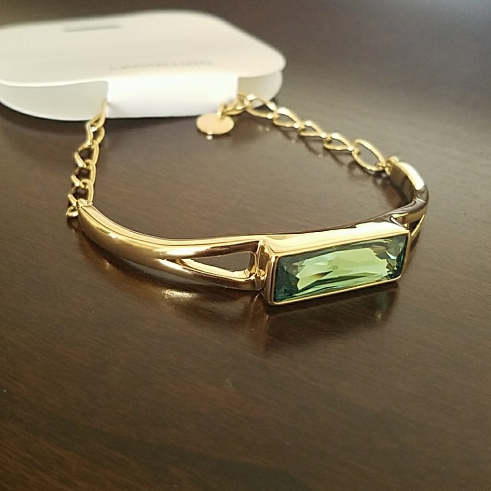 Green swarovski crystal bracelet