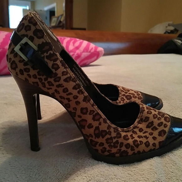 Venus USA Leopard Print 4" Heels Size 6 - Picture 3 of 5