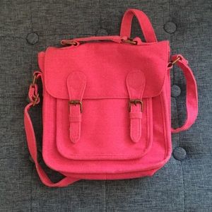 Hot Pink Canvas Crossbody